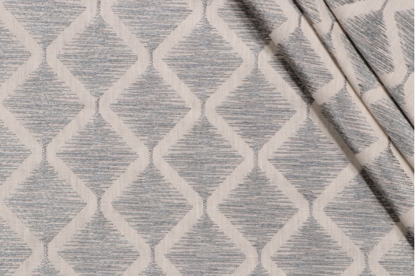 P Kaufmann Olympia Embroidered Drapery Fabric in Mist 