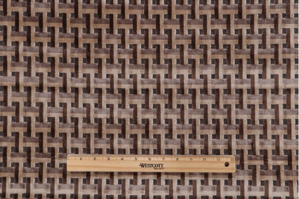 Sample of P Kaufmann Switch Velvet Upholstery Fabric in Cocoa 
