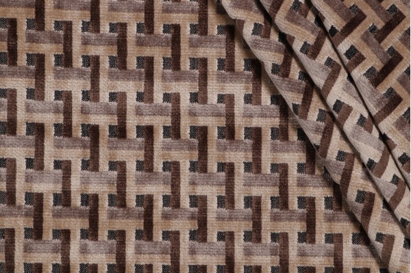 Sample of P Kaufmann Switch Velvet Upholstery Fabric in Cocoa 