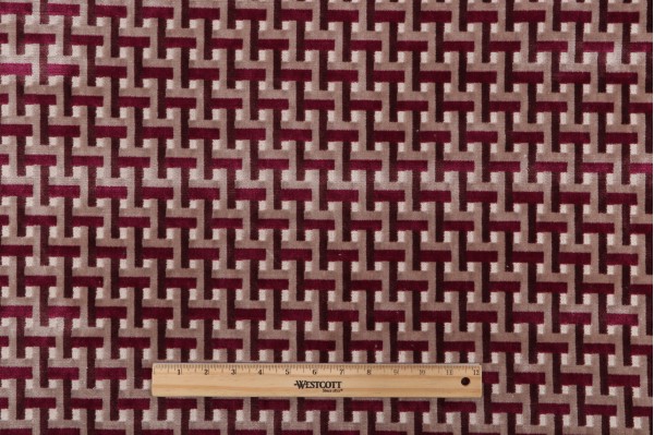 P Kaufmann Switch Velvet Upholstery Fabric in Berry 