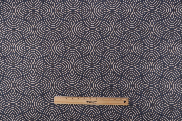 P Kaufmann Alora Embroidered Drapery Fabric in Midnight 