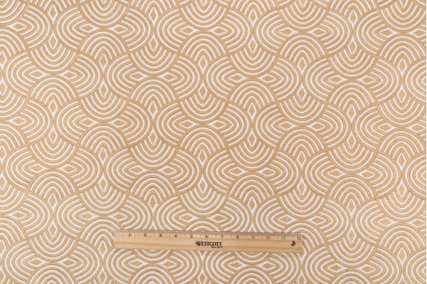 P Kaufmann Alora Embroidered Drapery Fabric in Honey 