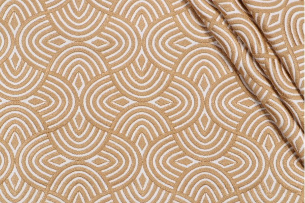 P Kaufmann Alora Embroidered Drapery Fabric in Honey 