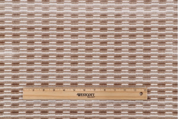 P Kaufmann Ferris Velvet Upholstery Fabric in Stoneware 
