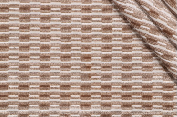P Kaufmann Ferris Velvet Upholstery Fabric in Stoneware 
