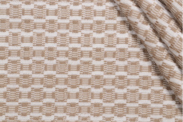 Sample of P Kaufmann Newhall Grospoint Velvet Upholstery Fabric in Flax 