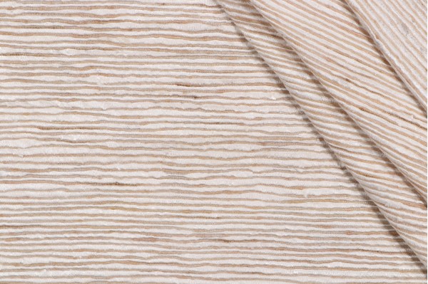 Sample of P Kaufmann Lorraine Backed Upholstery Fabric in Oyster 