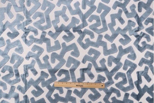 Hamilton Clancy Velvet Upholstery Fabric in Stillwater 