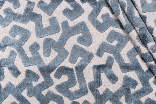 Hamilton Clancy Velvet Upholstery Fabric in Stillwater 
