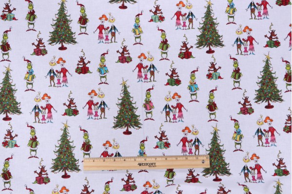 Click for 4.75 Yards Robert Kaufman How The Grinch Stole Christmas Collection ADE-15184-1 Printed Cotton Craft Fabric in Royal Robert Kaufman How The Grinch Stole Christmas Collection ADE-15184-1 Printed Cotton Craft Fabric in Royal