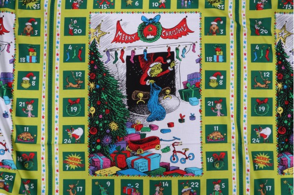 Robert Kaufman How The Grinch Stole Christmas Collection ADED-22565-223 Printed Cotton Craft Fabric in Holiday 