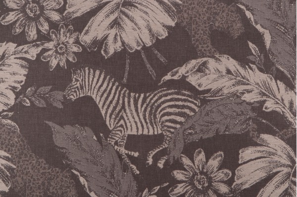 Golding Jungle Life Tapestry Upholstery Fabric in Anthracite