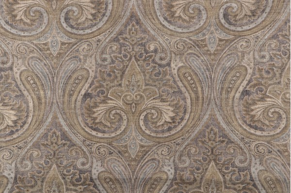 Waverly Quiet Place Printed Cotton Blend Drapery Fabric in Truffle