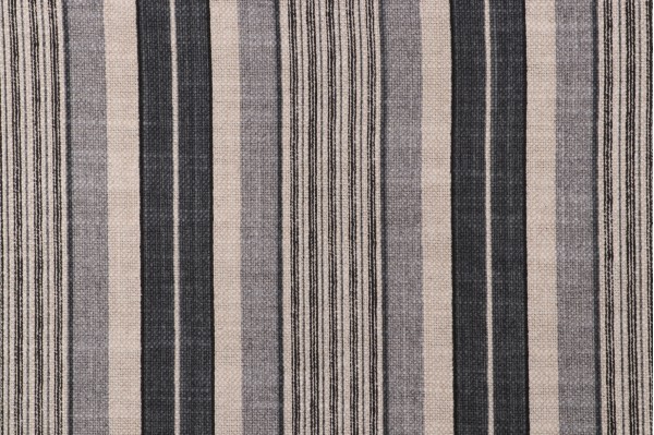 Waverly Long Hill Stripe Printed Cotton Blend Drapery Fabric in Charcoal