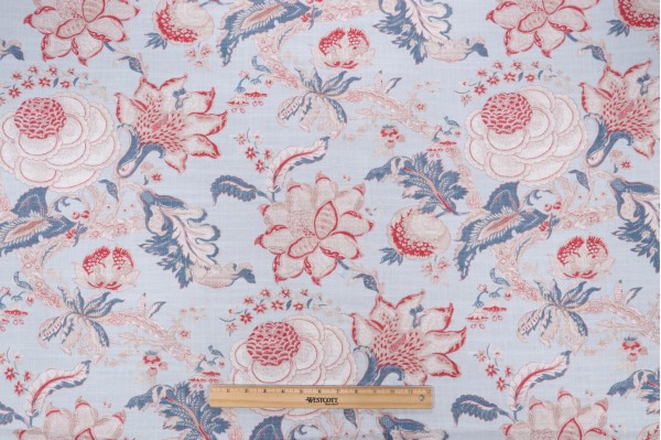 Waverly Hazel Printed Cotton Blend Drapery Fabric in Old Glory