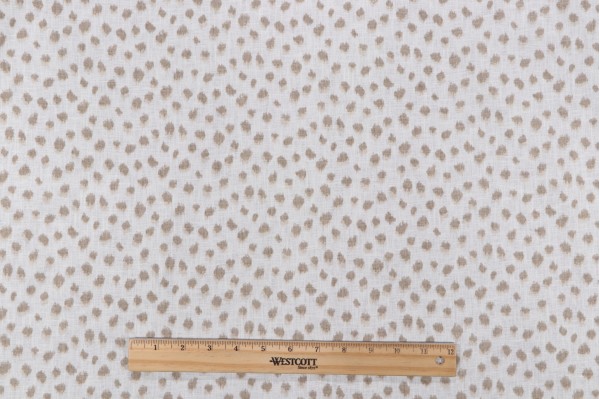 P Kaufmann Simla Spots Printed Drapery Fabric in Linen