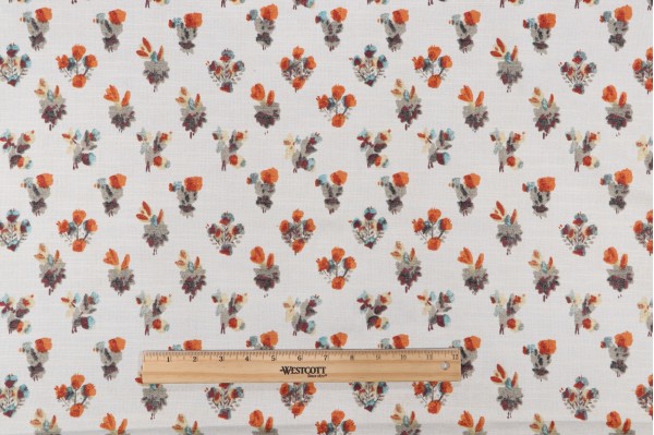 Waverly Cache Printed Cotton Drapery Fabric in Nectar