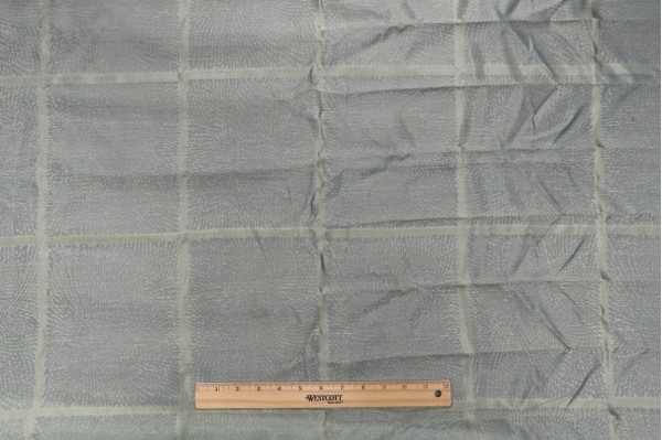 Scalamandre Check Silk Sheer Drapery Fabric in Mist