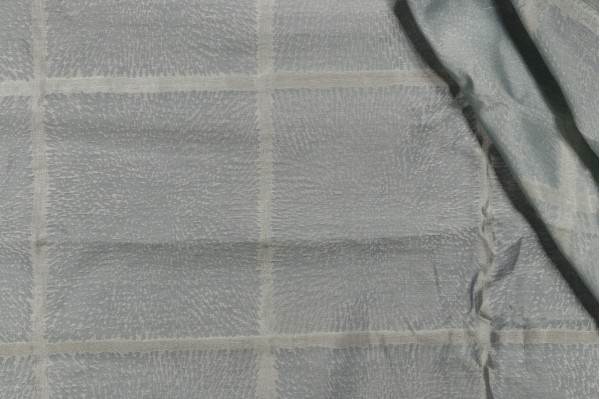 Scalamandre Check Silk Sheer Drapery Fabric in Mist