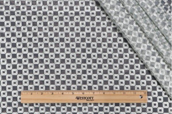 Click for 1.38 Yards Pileus Sheer Embroidered Drapery Fabric in Mint Pileus Sheer Embroidered Drapery Fabric in Mint