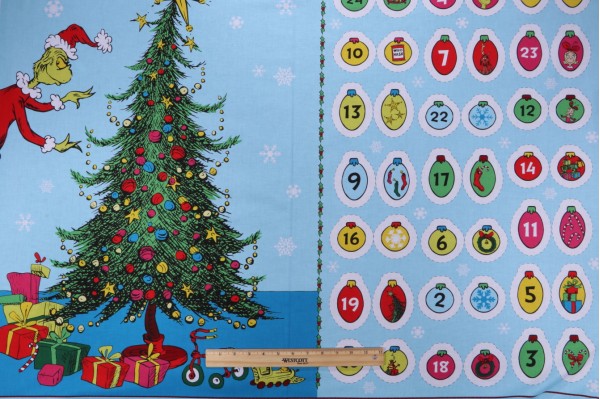 Robert Kaufman How The Grinch Stole Christmas Collection ADE-17489-223 Printed Cotton Craft Fabric in Holiday 