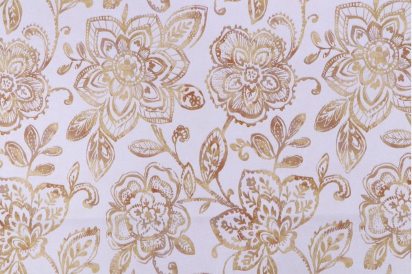 Click for 1.5 Yards Crypton Bouquet High Performance Printed Decorator Fabric in Golden Crypton Bouquet High Performance Printed Decorator Fabric in Golden