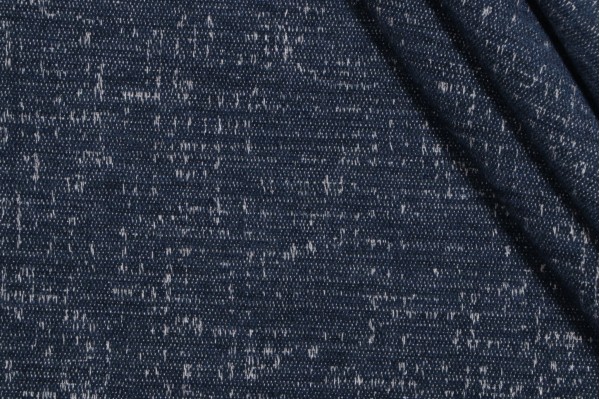 Mentor Woven Chenille Outdoor Fabric in Indigo