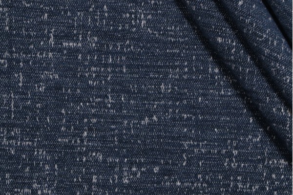 Mentor Woven Chenille Outdoor Fabric in Indigo