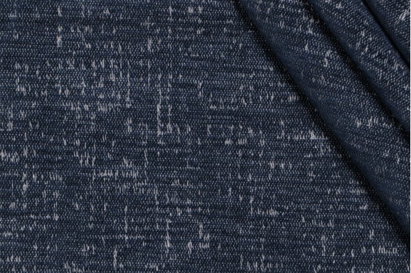 Mentor Woven Chenille Outdoor Fabric in Indigo