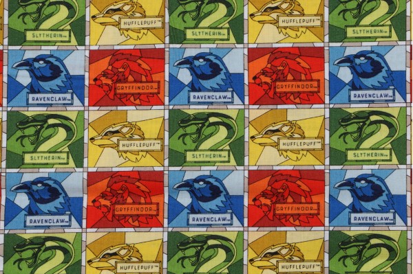 Click for Harry Potter Licensed Stained Blocks Printed Cotton Craft Fabric  Harry Potter Licensed Stained Blocks Printed Cotton Craft Fabric