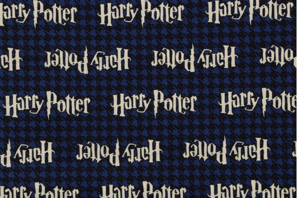Click for Harry Potter Licensed Houndstooth Printed Cotton Craft Fabric in Black  Harry Potter Licensed Houndstooth Printed Cotton Craft Fabric in Black
