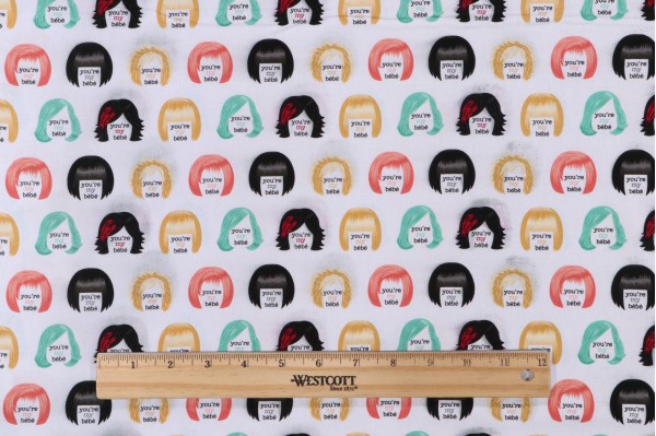 Click for Schitt's Creek Licensed Moira's Wigs Printed Cotton Craft Fabric  Schitt's Creek Licensed Moira's Wigs Printed Cotton Craft Fabric