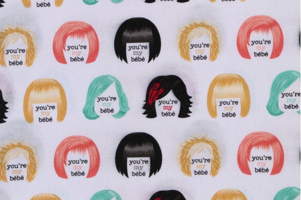 Click for Schitt's Creek Licensed Moira's Wigs Printed Cotton Craft Fabric  Schitt's Creek Licensed Moira's Wigs Printed Cotton Craft Fabric