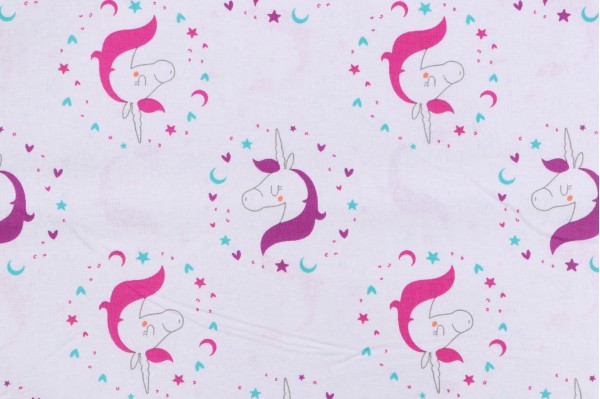 Emma & Mila Cameo Printed Cotton Craft Fabric in Iris 