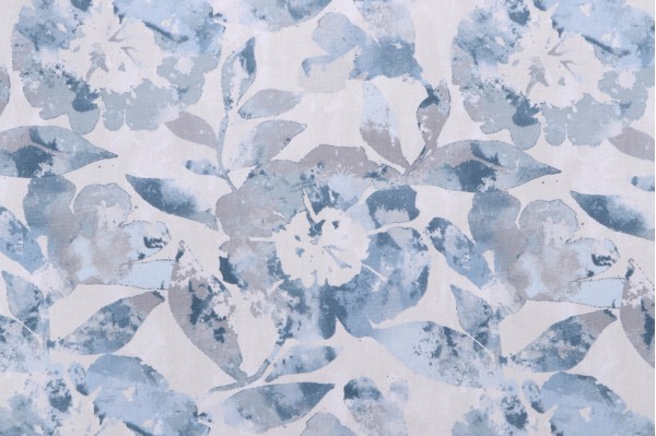 Magnolia Home Betsy Printed Cotton Drapery Fabric in Ocean