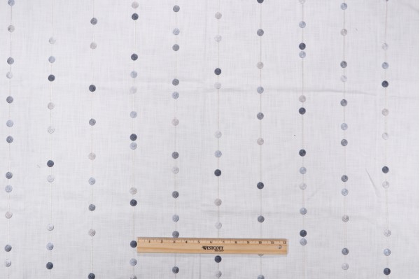 TFA Friendly Colors Embroidered Cotton Decorator Fabric in Denim