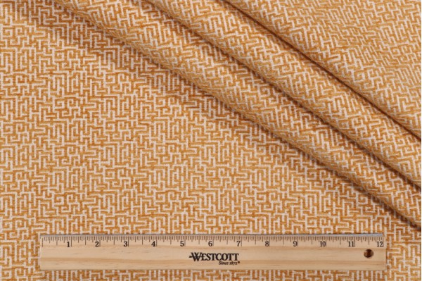Hilary Farr Entangle Woven Chenille Upholstery Fabric in 804-Sunglow for Covington