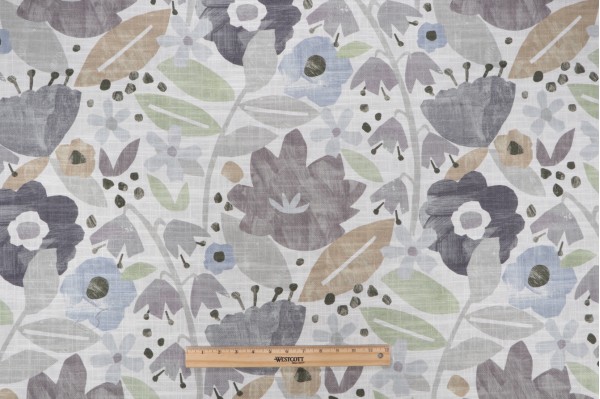 Covington Emma Printed Cotton Blend Drapery Fabric in 914-Stratosphere