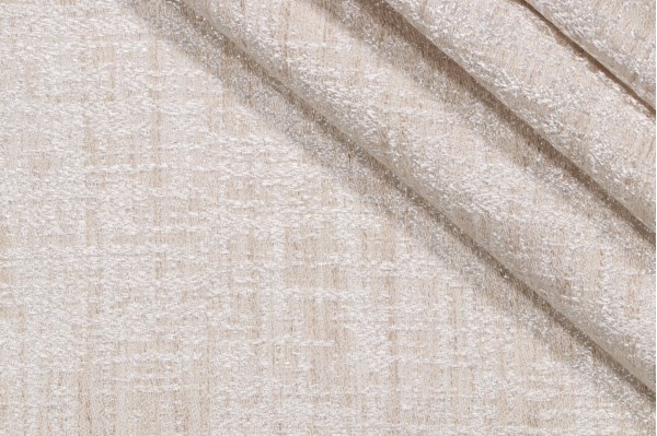 Crazy Woven Upholstery Fabric in Ivory