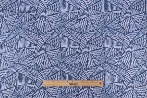 Crypton Lino High Performance Printed Decorator Fabric in Indigo
