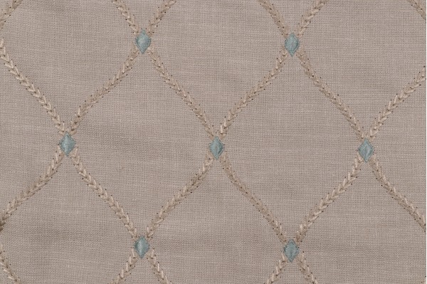 Ricamo Embroidered Drapery Fabric in Dew