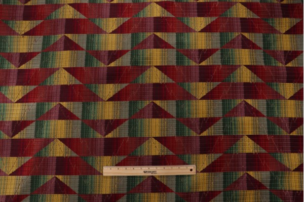 Fonthill Launay Grospoint Velvet Upholstery Fabric in Red/Green