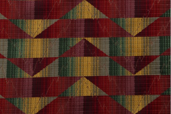 Fonthill Launay Grospoint Velvet Upholstery Fabric in Red/Green