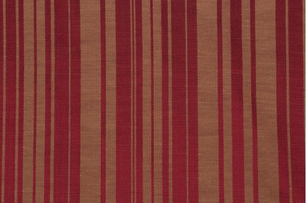 Scalamandre Rosalie Stripe Woven Decorator Fabric in Red/Gold