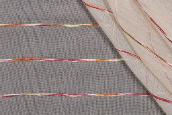 Scalamandre Sheer Embroidered Drapery Fabric in Multi