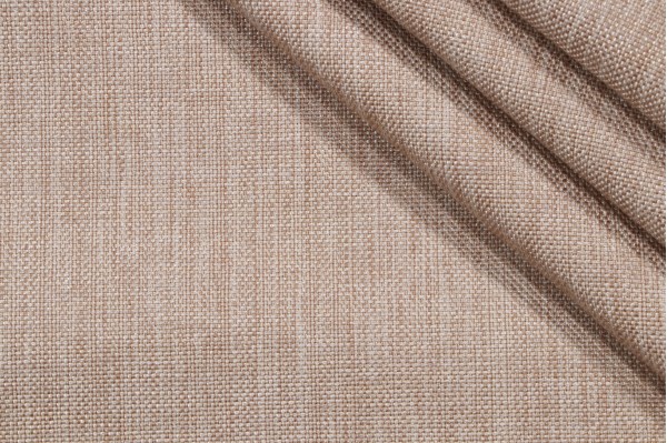 Solid Woven Decorator Fabric in Peanut