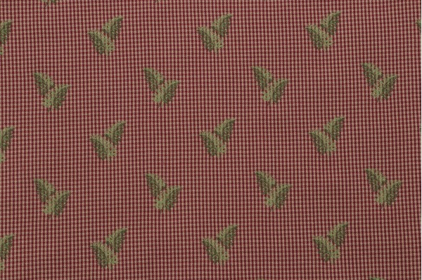 Scalamandre Lisabetta Leaf Woven Decorator Fabric in Port & Leaf
