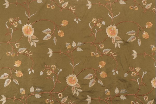 Scalamandre Benares Woven Decorator Fabric in Olive