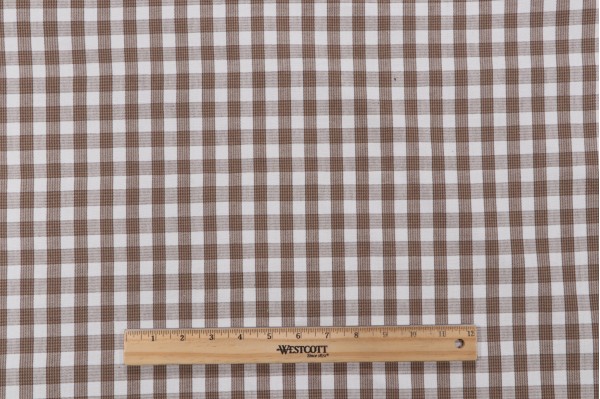 Click for 8 Yards Grey Watkins Chatham Check Woven Decorator Fabric in Taupe/Off-White Grey Watkins Chatham Check Woven Decorator Fabric in Taupe/Off-White