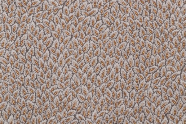 Grey Watkins Les Feuilles Printed Cotton Drapery Fabric in Charcoal